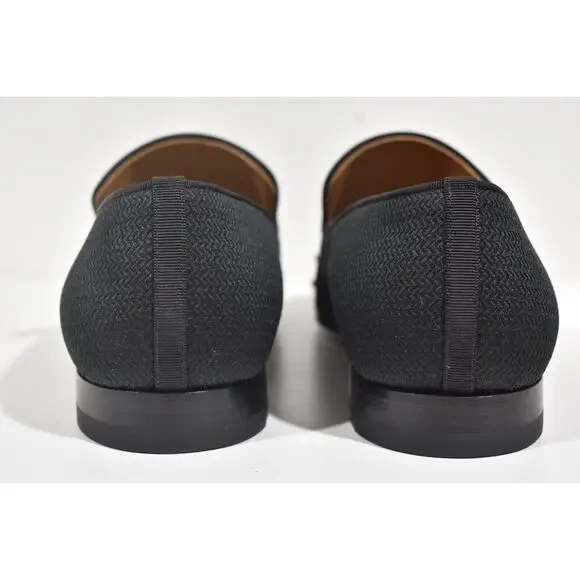 Christian Louboutin Navy Spooky Flat Black Spike Oxford Dress Loafer 42 9